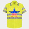 Men's High Visibility Safety Short Sleeve Work Shirt Thumbnail