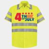 Men's High Visibility Safety Short Sleeve Work Shirt Thumbnail