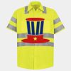 Men's High Visibility Safety Short Sleeve Work Shirt Thumbnail
