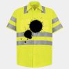 Men's High Visibility Safety Short Sleeve Work Shirt Thumbnail