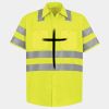 Men's High Visibility Safety Short Sleeve Work Shirt Thumbnail